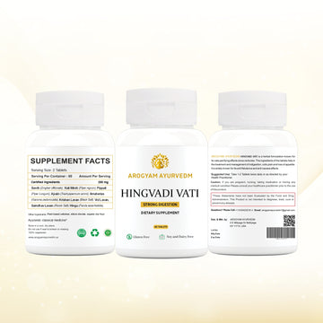 Dr Pushp's                  AROGYAM AYURVEDM                  HINGVADI VATI Tablets