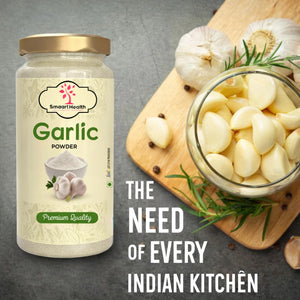 SMAART HEALTH Garlic Powder | 100% Pure Lahsun Powder | Strong Aroma & Flavor| Ideal for Cooking