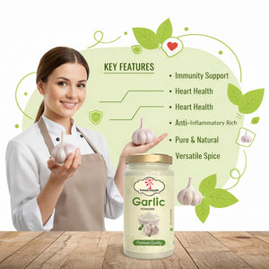 SMAART HEALTH Garlic Powder | 100% Pure Lahsun Powder | Strong Aroma & Flavor| Ideal for Cooking
