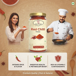 SMAART HEALTH Red Chilli Powder | 100% Pure Lal Mirch Powder | Rich Color & Spicy Flavor | No Added Colors