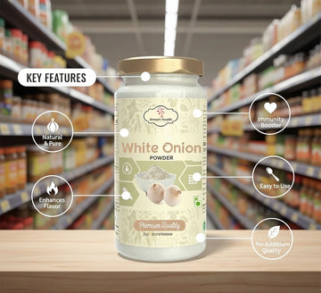 SMAART HEALTH White Onion Powder | 100% Pure Dehydrated Onion |  Ideal for Cooking, Marinades & Spice Blends