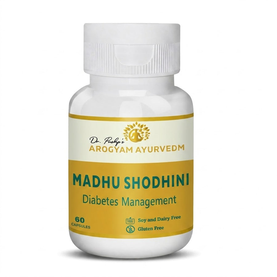 Dr. Pushp's Arogyam Ayurvedm Madhushodhni Capsules | Ayurvedic Diabetes Care Support | 60 Capsules