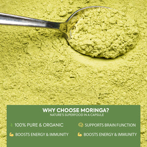Organic Moringa Powder 100g | Pure Natural Superfood for Energy & Immunity