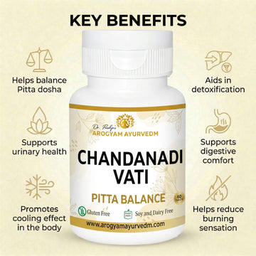 Dr. Pushp's Arogyam Ayurvedm CHANDANADI VATI FOR PITTA BALANCE