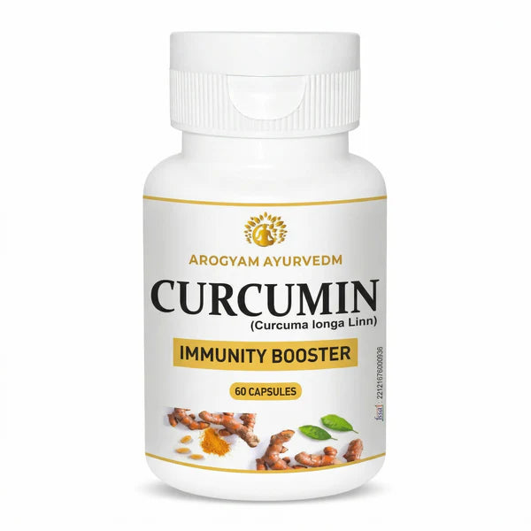 Dr Pushp's.                 AROGYAM AYURVEDM Dr Pushp's AROGYAM AYURVEDM CURCUMIN CAPSULES | BOOST IMMUNE SYSTEM | JOINT HEALTH SUPPLEMENT | NATURAL JOINT PAIN RELIEF - PACK OF 60 CAPSULES