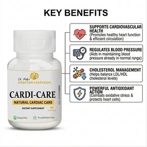 Dr Pushp's.  AROGYAM AYURVEDM Cardi-Care capsule For Healthy Heart Cardiac Wellness