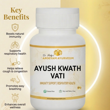 AROGYAM AYURVEDM Ayush Kwath  Immunity Booster & Respiratiry Health Tablet