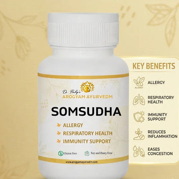 Dr.Pushp's Arogyam Ayurvedm Somsudha Vati for Allergies & Immunity Support (60 Tablet)