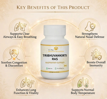 Tribhuvan Kirti Ras | Ayurvedic Fever, Cold & Respiratory Support Herbal Tablets