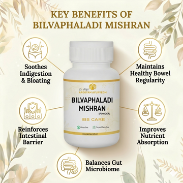 Dr. Pushp's Arogyam Ayurvedm Bilvaphaladi Mishran | Ayurvedic IBS Care Powder for Digestive Balance & Gut Health