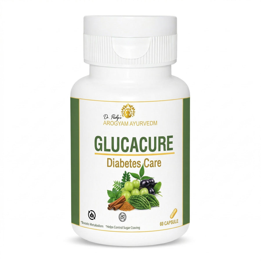 Dr. Pushp's Arogyam ayurvedm Glucacure Capsule For Diabetes Care (60 Capsule)