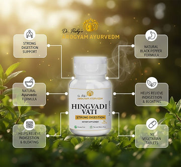 Dr Pushp's                  AROGYAM AYURVEDM                  HINGVADI VATI Tablets
