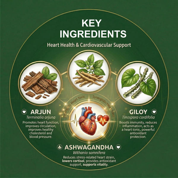 Dr.Pushp's Arogyam Ayurvedm Hridya Rakshak for Heart Health / Cardiovascular Support