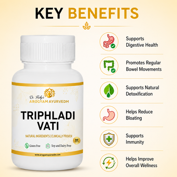 Arogyam Ayurvedm Triphladi Vati | Ayurvedic Digestive & Detox Support Tablet