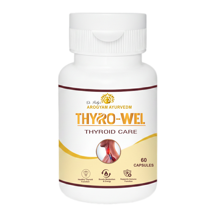 AROGYAM AYURVEDM Thyro Wel Support Thyroid Hormone Function, Improve Metabolism, Supplement Boosts Energy Level