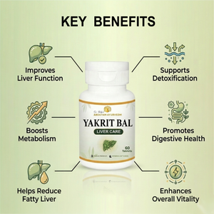 Dr. Pushp's AROGYAM AYURVEDM YAKRIT BAL | Liver Support, Helps in Detoxifying Liver - Pack of 60 Tablets