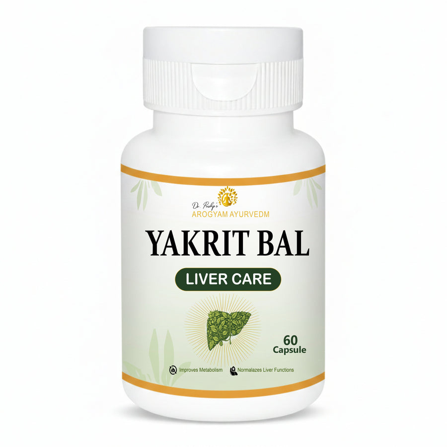 Dr. Pushp's AROGYAM AYURVEDM YAKRIT BAL | Liver Support, Helps in Detoxifying Liver - Pack of 60 Tablets