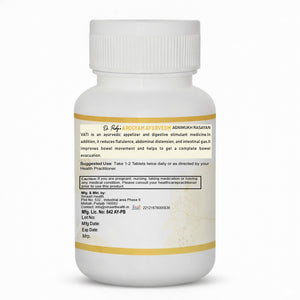 AROGYAM AYURVEDM Agni Mukh Rasayan Vati helps reducing flatulence, abdominal distension, and intestinal gas.