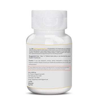 AROGYAM AYURVEDM Ayush Kwath  Immunity Booster Tablet || Enhance your immunity || With Tulsi,Dalchini,Sonth,Krishna Mirch For Men & Women - 60 Tablet