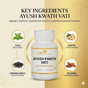 AROGYAM AYURVEDM Ayush Kwath  Immunity Booster Tablet || Enhance your immunity || With Tulsi,Dalchini,Sonth,Krishna Mirch For Men & Women - 60 Tablet