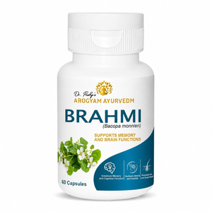 Dr Pushp's. Arogyam Ayurvedm. Brahmi Capsules -Natural Brain Booster and Stress Reliever