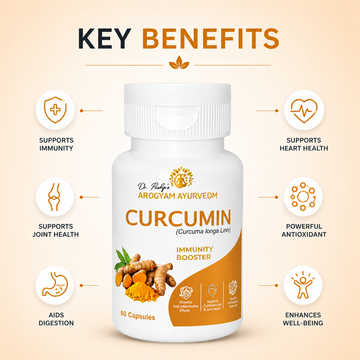 Dr Pushp's AROGYAM AYURVEDM CURCUMIN CAPSULES | BOOST IMMUNE SYSTEM | JOINT HEALTH SUPPLEMENT