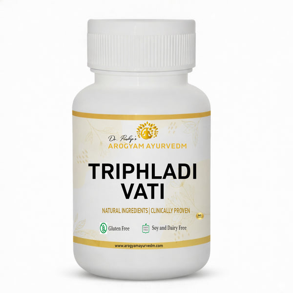 Arogyam Ayurvedm Triphladi Vati | Ayurvedic Digestive & Detox Support Tablet