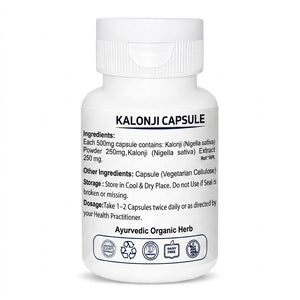 Kalonji Capsules | Black Seed Oil Supplement – 60 Capsules | Ayurvedic Immune & Wellness Support