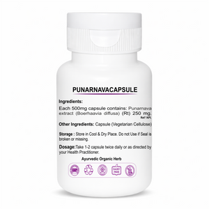 Dr. Pushp's Arogyam Ayuvedm Punarnava Capsules | Natural Kidney & Fluid Balance Support