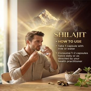 Dr. Pushp's AROGYAM AYURVEDM SHILAJIT CAPSULES – Stamina and Energy- 60 Veg Capsules