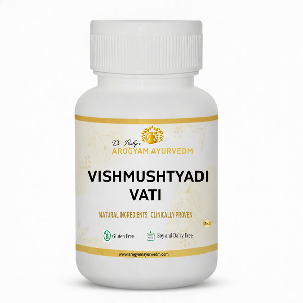 AROGYAM AYURVEDM Vishmushtyadi Vati Helps in reducing inflammations and natural analgesic